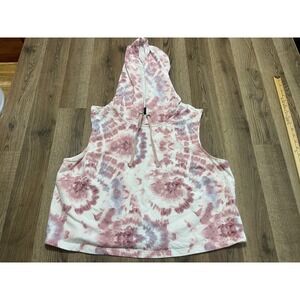 CCX Tank Top, Women's Size Medium/18, Pink White, Tie Dye, with Hoodie